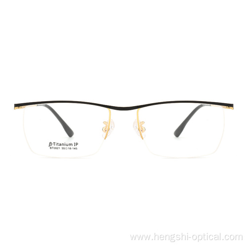 Pure Titanium Frames Titan Spectacle Frame Eyeglasses Gold Optical Glasses Eyewear